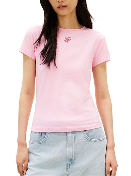 T-shirt slim fit script Tommy Hilfiger | WW0WW48710TOL